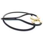 Chanel CC Logo Leather Belt Plated Black Gold — view 3