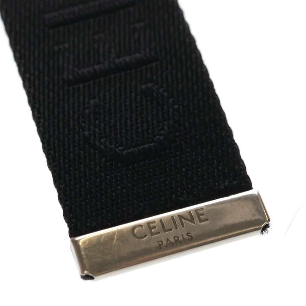 Celine Logo Double Ring Buckle Belt Black — view 5
