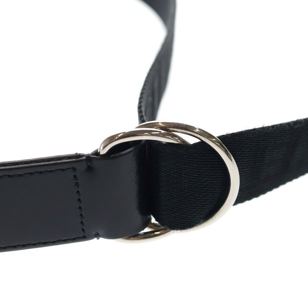 Celine Logo Double Ring Buckle Belt Black — view 4