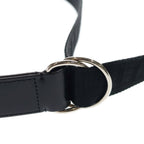 Celine Logo Double Ring Buckle Belt Black — view 4