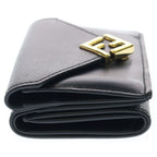 Fendi FF Diamonds Mini Trifold FF Diamond Mini Compact Wallet Black — view 3