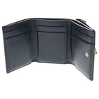 Fendi FF Diamonds Mini Trifold FF Diamond Mini Compact Wallet Black — view 4