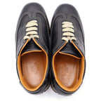 Hermes Quick Logo Leather Low Cut Sneakers Black — view 4