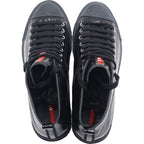 Prada Sport Enamel Rubber Toe High Cut Sneakers Black — view 4