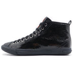 Prada Sport Enamel Rubber Toe High Cut Sneakers Black