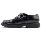 Saint Laurent Paris Teddy Monk Strap Rubber Sole Shoes Black