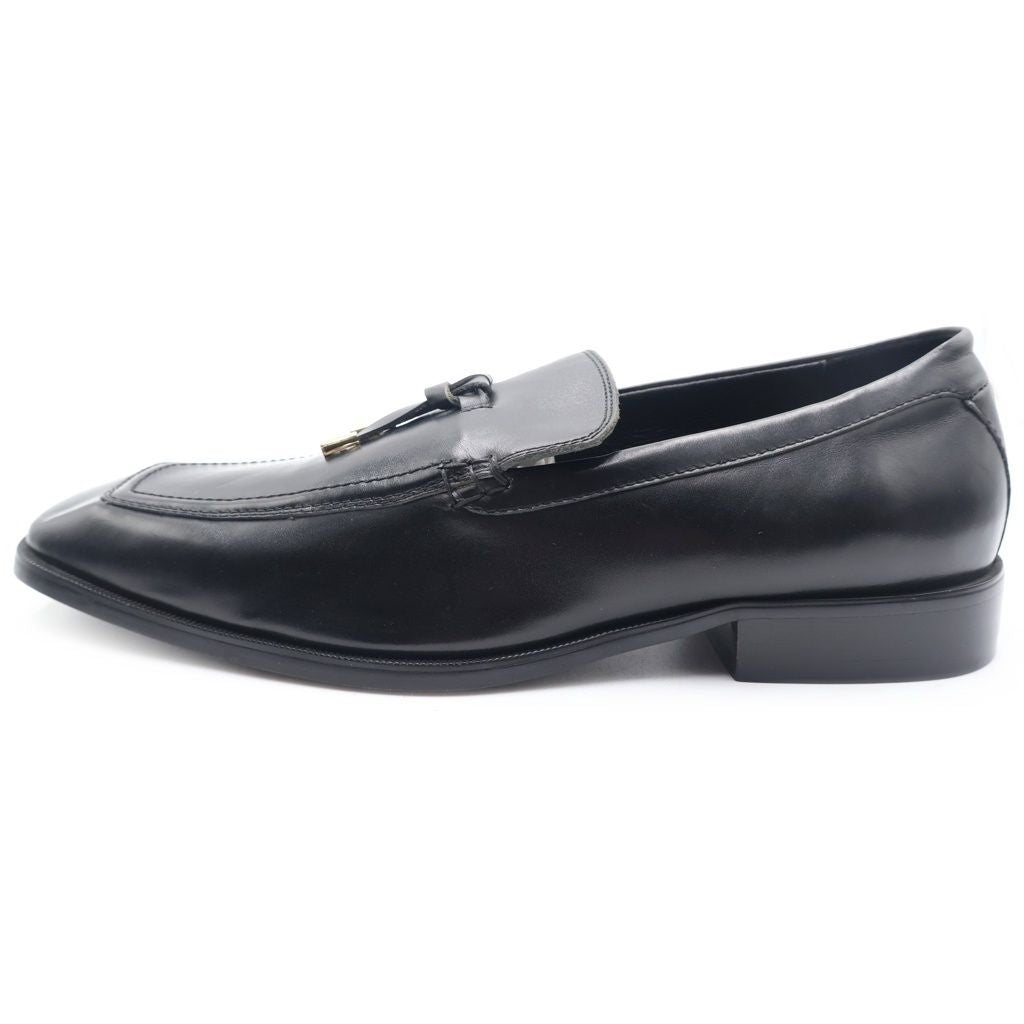 Louis Vuitton Tassel Loafers Black Leather