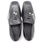 Louis Vuitton Tassel Loafers Black Leather — view 4