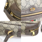 Gucci Vintage GG Supreme Shoulder Bag Sherry Brown Leather — view 9