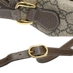 Gucci Vintage GG Supreme Shoulder Bag Sherry Brown Leather — view 8