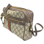 Gucci Vintage GG Supreme Shoulder Bag Sherry Brown Leather — view 2