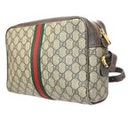 Gucci Vintage GG Supreme Shoulder Bag Sherry Brown Leather — view 4