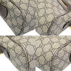Gucci Vintage GG Supreme Shoulder Bag Sherry Brown Leather — view 7