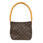 Louis Vuitton Looping Monogram Handbag Canvas Brown — view 3