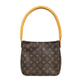 Louis Vuitton Looping Monogram Handbag Canvas Brown