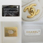 Chanel Chain Shoulder Bag White Pearl Gold — view 7