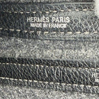 Hermes Handbag Pleated Garden Party GM 43 Tote Shoulder Felt Leather Black — view 5