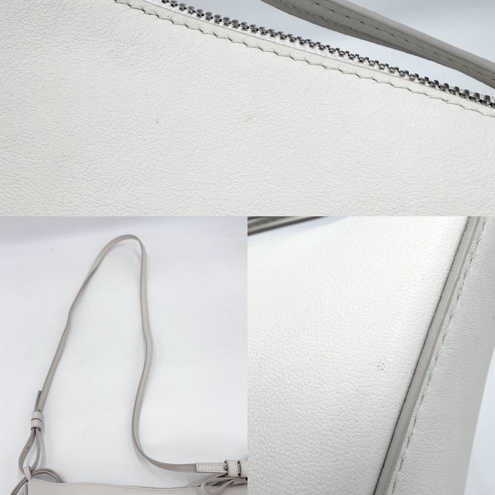 Loewe 2-Way Anagram Hammock Hobo Mini Shoulder Bag Crossbody Leather White — view 6