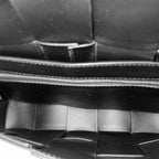 Bottega Veneta Shoulder Bag Intrecciato Cassette Crossbody Leather Black Silver — view 4