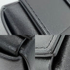 Bottega Veneta Shoulder Bag Intrecciato Cassette Crossbody Leather Black Silver — view 8