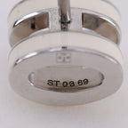 Hermes Pop Mini Metal Enamel White Earrings — view 9