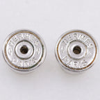 Hermes Pop Mini Metal Enamel White Earrings — view 7
