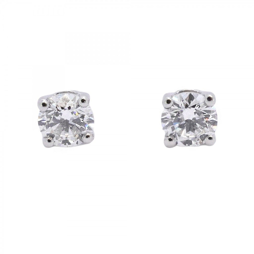 Tiffany & Co Earrings Solitaire Platinum Diamond