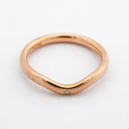 Tiffany & Co Ring Curved Band 18k Pink Gold Diamond — view 3