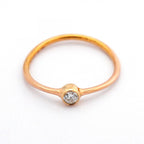 Tiffany & Co Ring Wave Single Row 18k Pink Gold Diamond — view 3