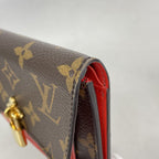 Louis Vuitton Trifold Wallet Monogram Portefeuille Flower Compact Coquelicot — view 6