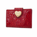 Gucci Card Case Enamel Red Champagne Gold