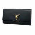 Louis Vuitton Wallet Taurillon Portefeuille Capucines Noir
