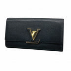 Louis Vuitton Wallet Taurillon Portefeuille Capucines Noir