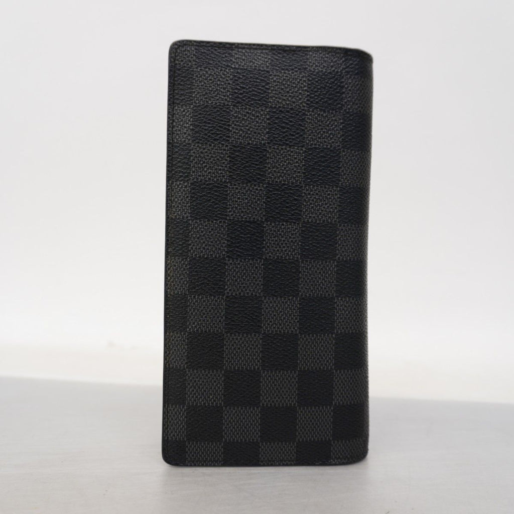 Louis Vuitton Wallet Damier Graphite Portefeuille Brazza Black — view 6
