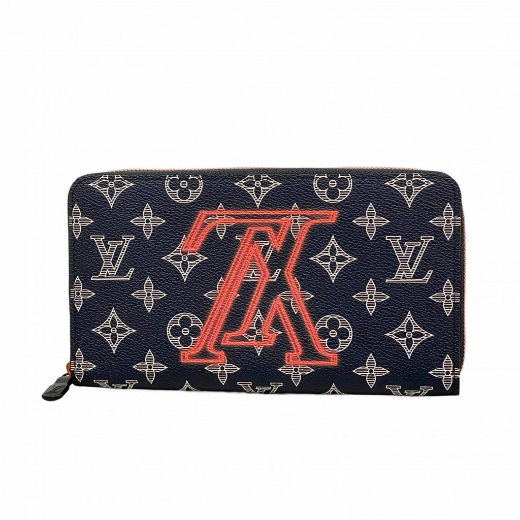 Louis Vuitton Wallet Monogram Ink Upside Down Zippy Organizer NM Navy