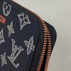 Louis Vuitton Wallet Monogram Ink Upside Down Zippy Organizer NM Navy — view 6