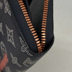 Louis Vuitton Wallet Monogram Ink Upside Down Zippy Organizer NM Navy — view 7