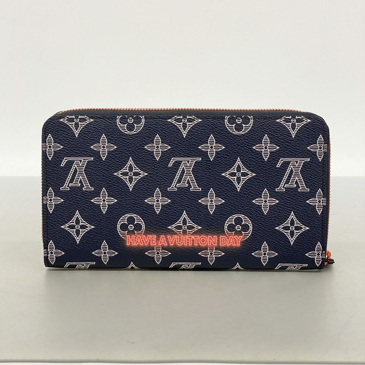 Louis Vuitton Wallet Monogram Ink Upside Down Zippy Organizer NM Navy — view 9