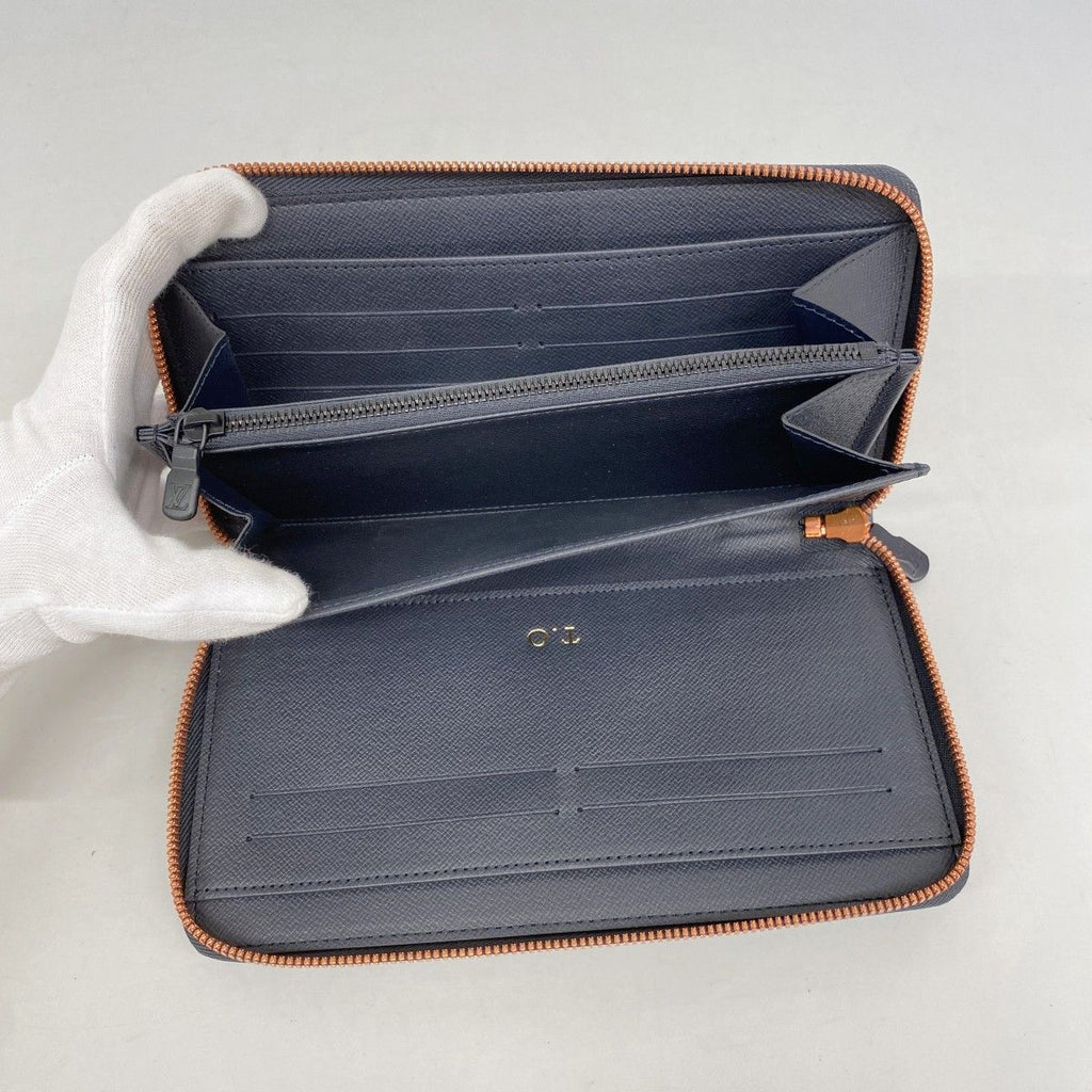 Louis Vuitton Wallet Monogram Ink Upside Down Zippy Organizer NM Navy — view 8