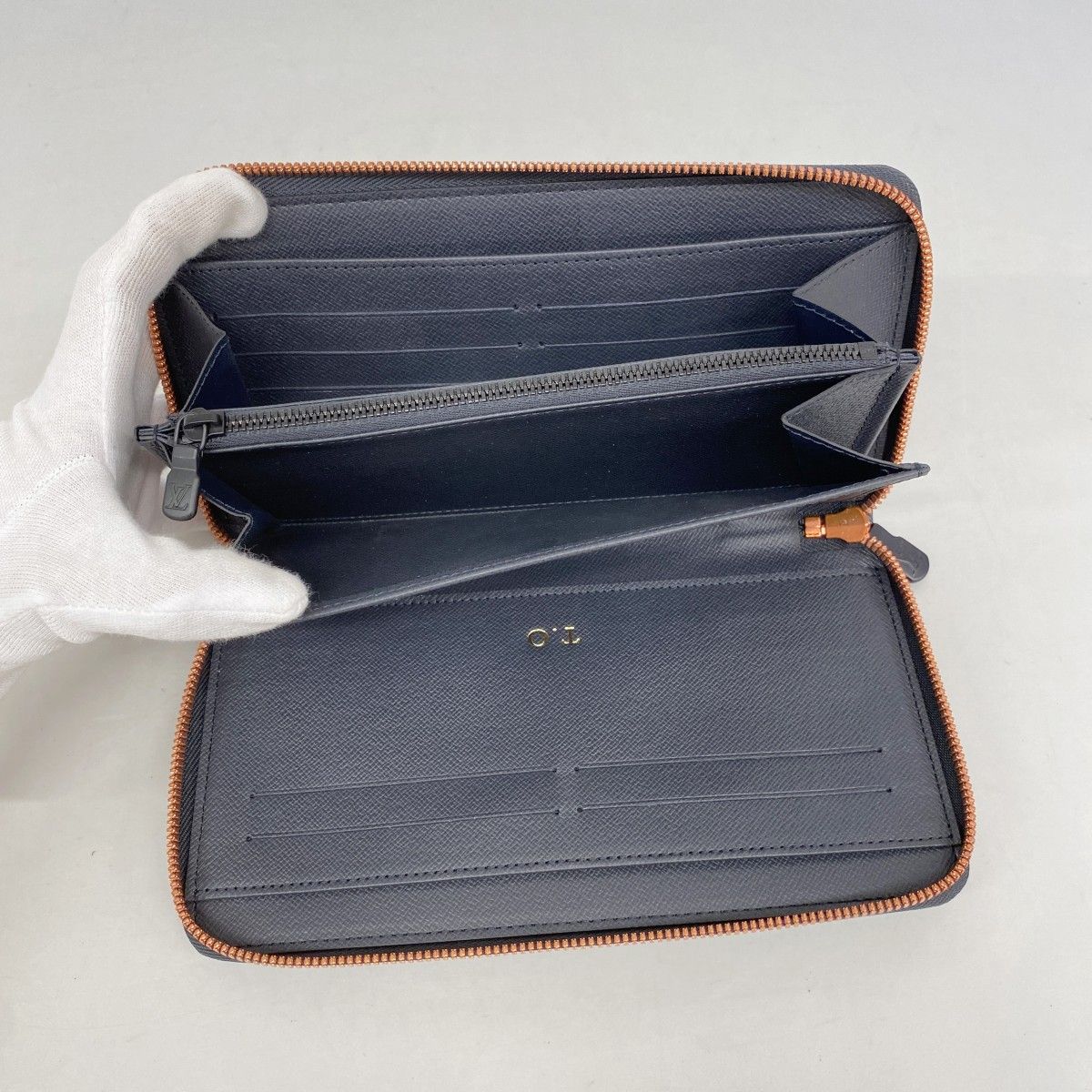 Louis Vuitton Wallet Monogram Ink Upside Down Zippy Organizer NM Navy — view 8