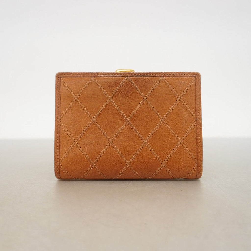 Chanel Wallet Bicolor Lambskin Brown Gold — view 7