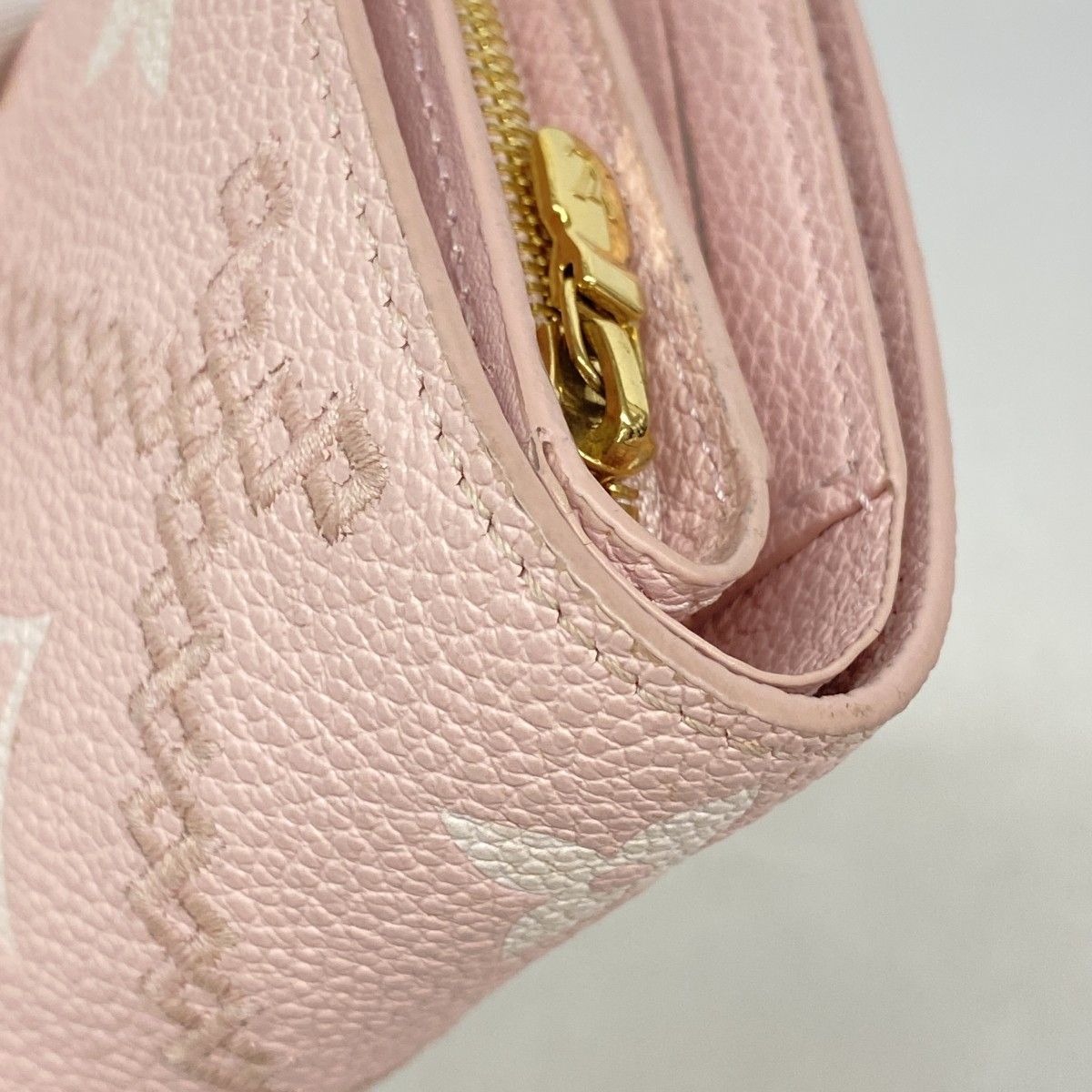 Louis Vuitton Wallet Monogram Empreinte Broderie Portefeuille Clair Pink — view 6