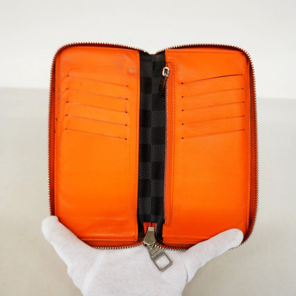 Louis Vuitton Wallet Damier Graphite Comet Portefeuille Vasco Black Orange — view 3