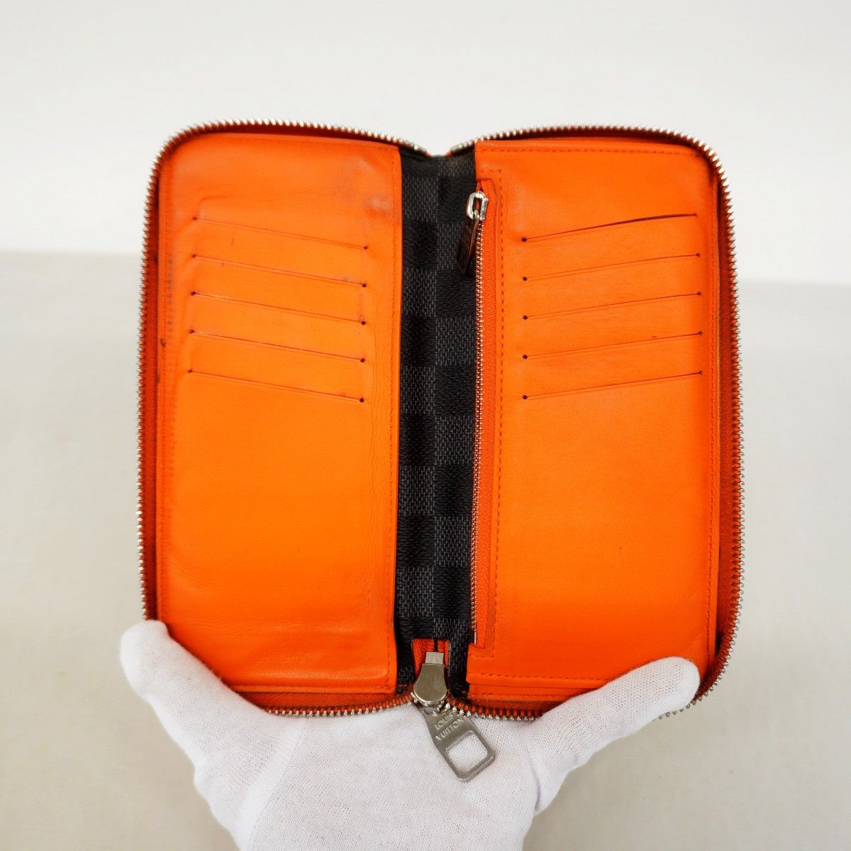Louis Vuitton Wallet Damier Graphite Comet Portefeuille Vasco Black Orange — view 3