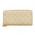 Gucci Wallet Guccissima Leather Beige Gold