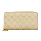 Gucci Wallet Guccissima Leather Beige Gold