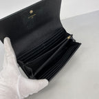 Chanel Wallet Mademoiselle Caviar Leather Black Champagne Gold — view 3