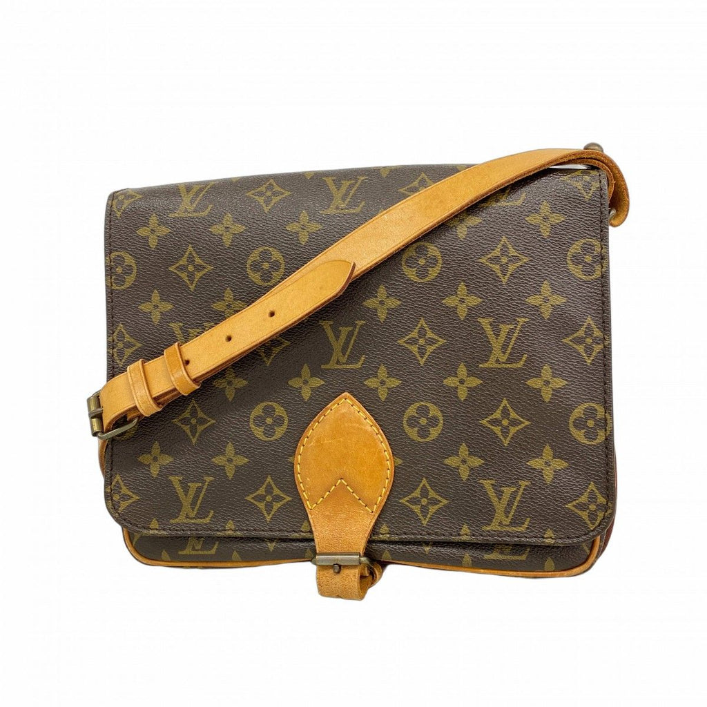 Louis Vuitton Shoulder Bag Monogram Cartouchiere GM Brown