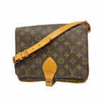 Louis Vuitton Shoulder Bag Monogram Cartouchiere GM Brown
