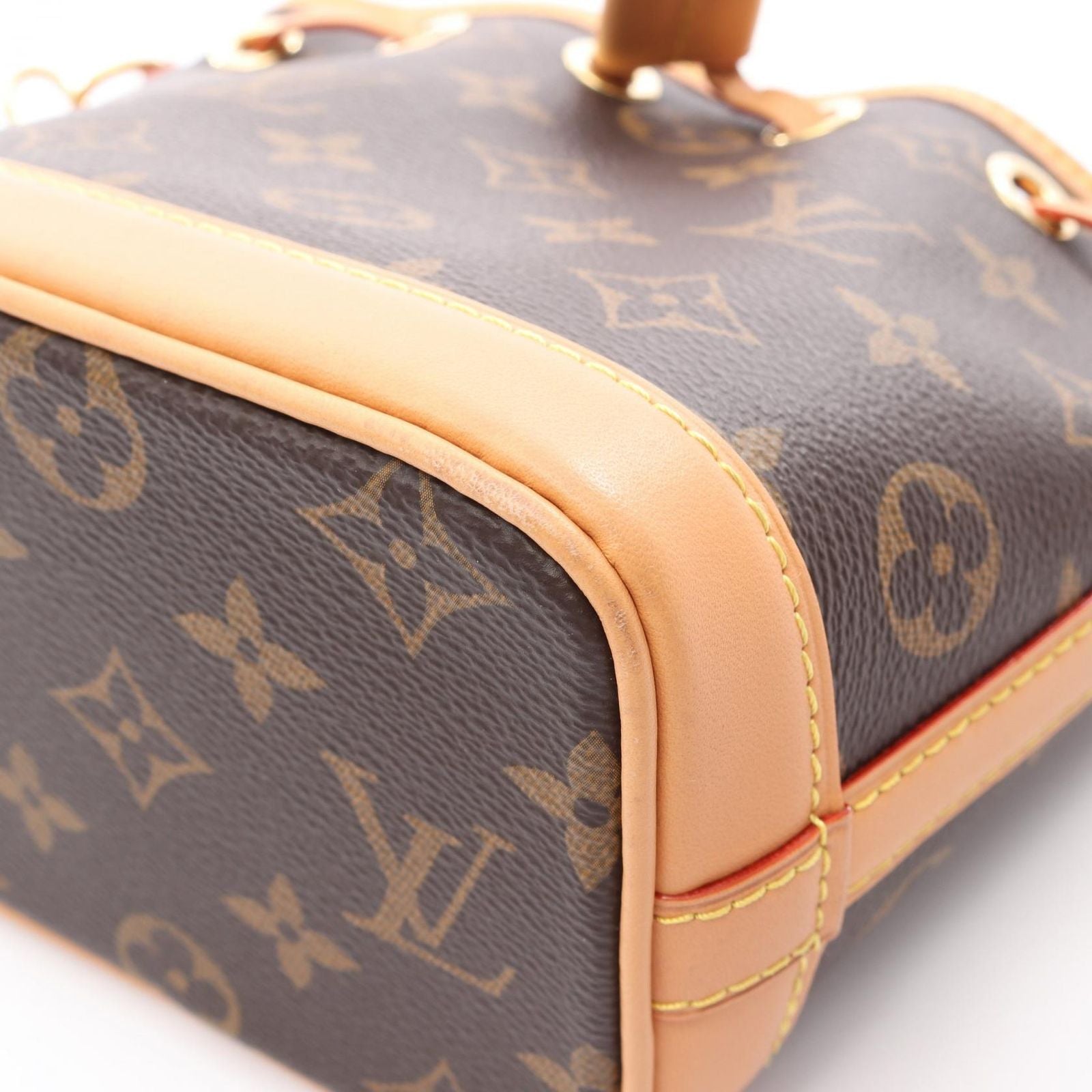 Louis Vuitton Handbag Nano Noe Monogram 2-Way Canvas Leather — view 6